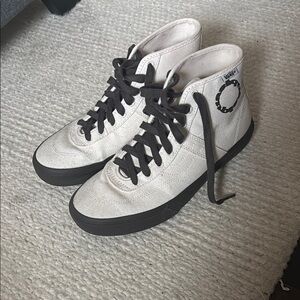 Vans Brown and Cream High-Top Sneakers  - Vans X Quasi Skateboards Shoes